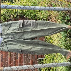 Vintage 1940 100 P Swedish Military Wool Pants Size 100 Pre-owned Good Condition